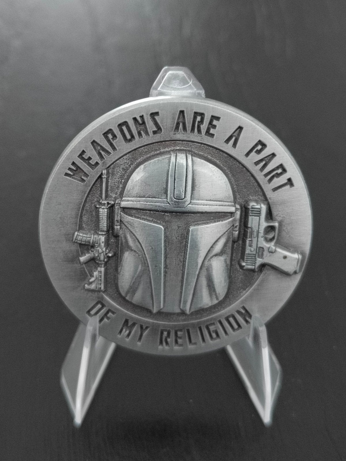 Politie USA Challenge Coin Star Wars Mandalorian, Verzamelen, Ophalen of Verzenden, Overige soorten, Amerika, Embleem of Badge