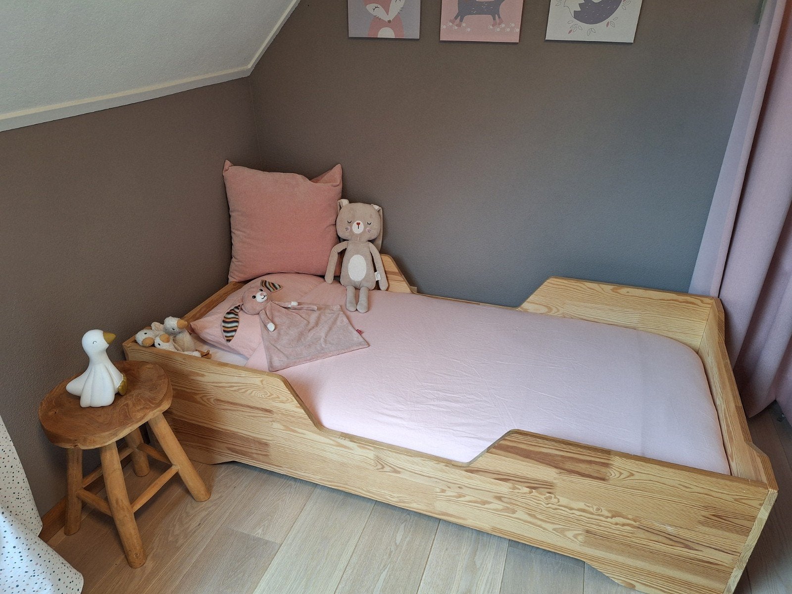 Petit Puk Montessori JIP vloerbed 160x80 cm, Kinderen en Baby's, Ophalen of Verzenden, 140 tot 160 cm, 70 tot 85 cm, Lattenbodem