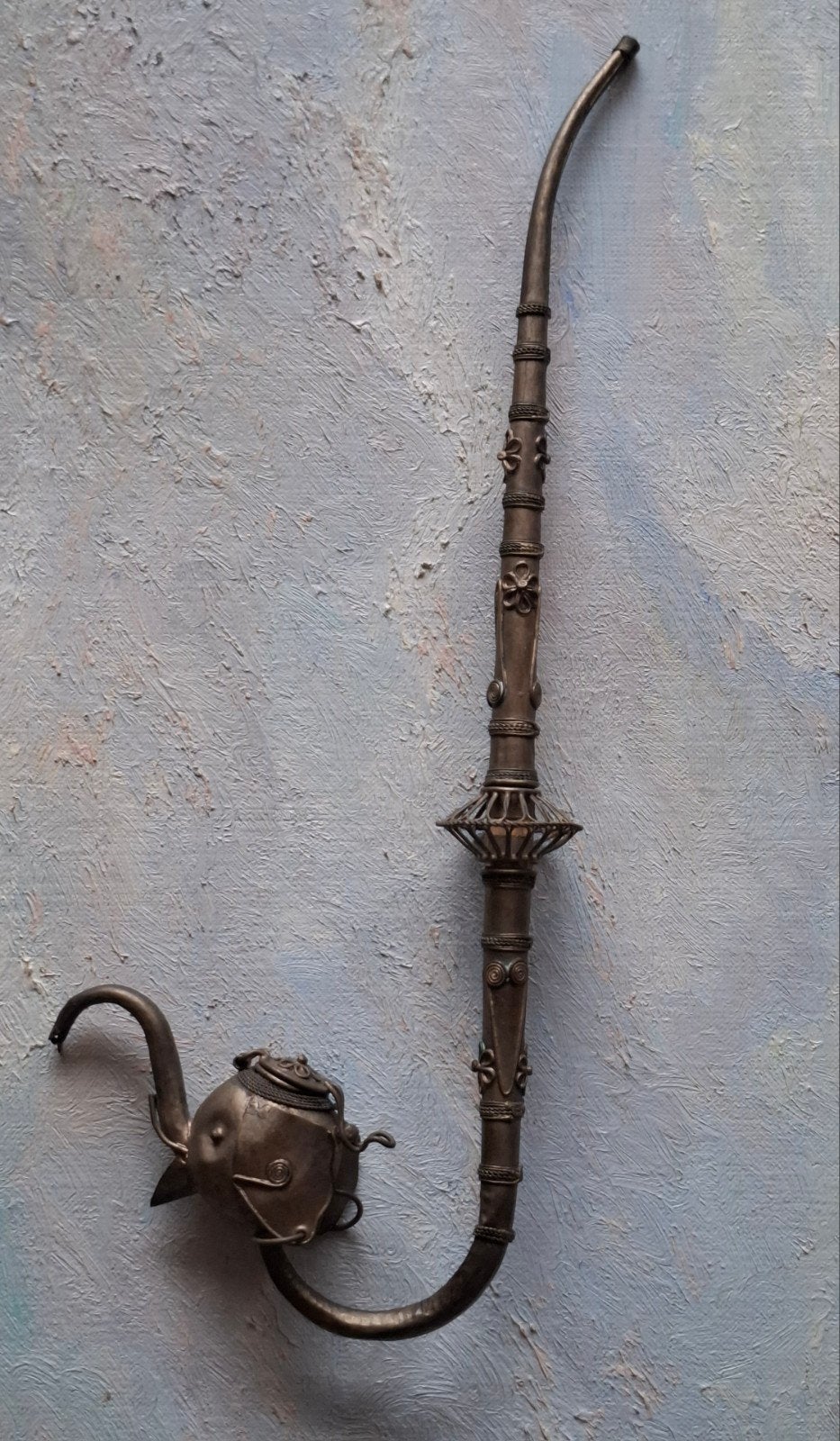 Opiumpijp. Olifant. Zuid-Oost Azië. Geornamenteerd. 34 cm., Ophalen of Verzenden, Zo goed als nieuw, Overige typen