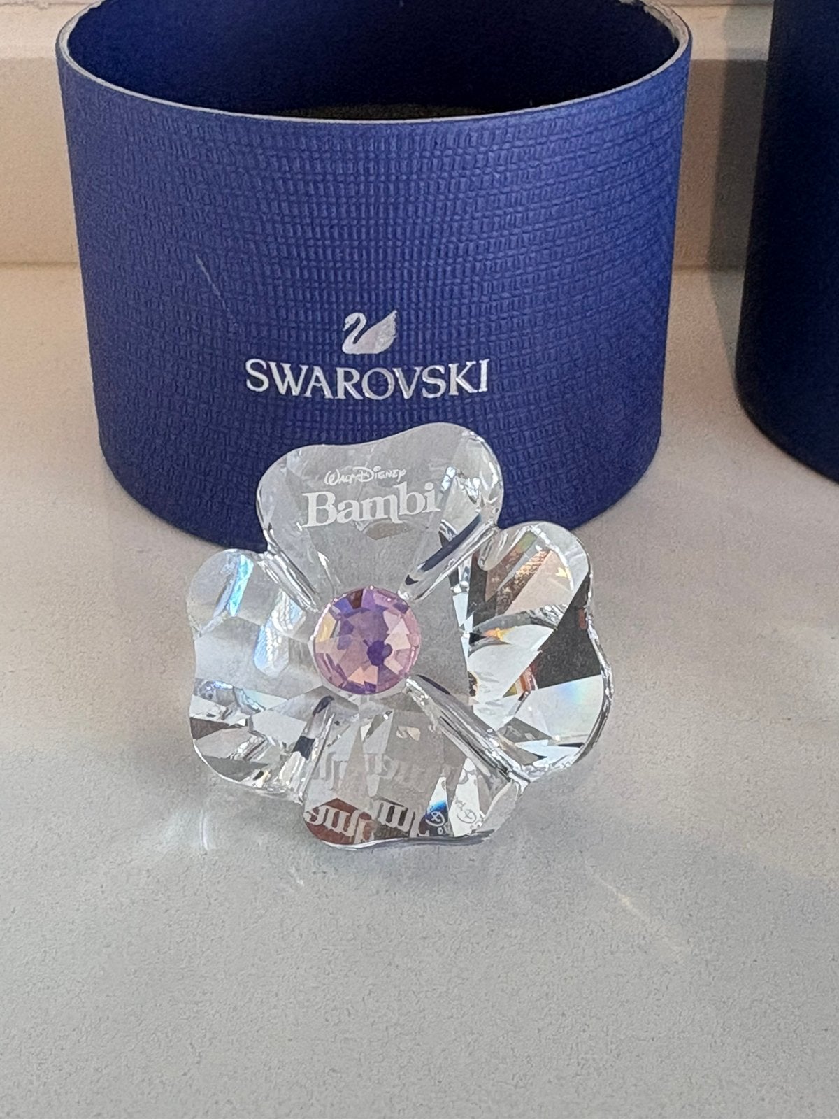 Swarovski plaquette Bambi, Verzamelen, Swarovski, Ophalen of Verzenden, Zo goed als nieuw, Figuurtje