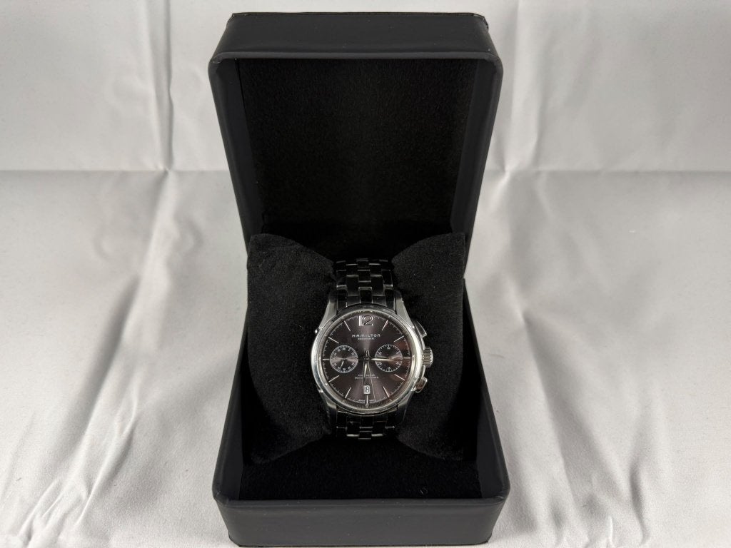 Hamilton Jazzmaster Chronograph Automatic – H326060, Overige merken, Staal, Staal, Polshorloge