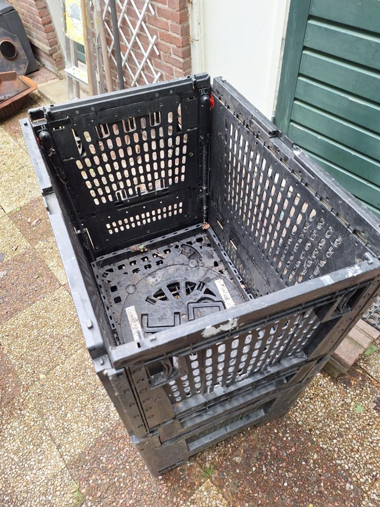 Opvouwbare bak op wielen, Ophalen, Gebruikt, Opvouwbaar, 60 cm of meer