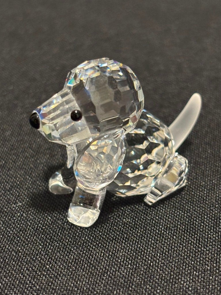 Swarovski Beagle | Zittend | Crystal Memories | Vintage, Verzamelen, Swarovski, Ophalen of Verzenden, Zo goed als nieuw, Figuurtje