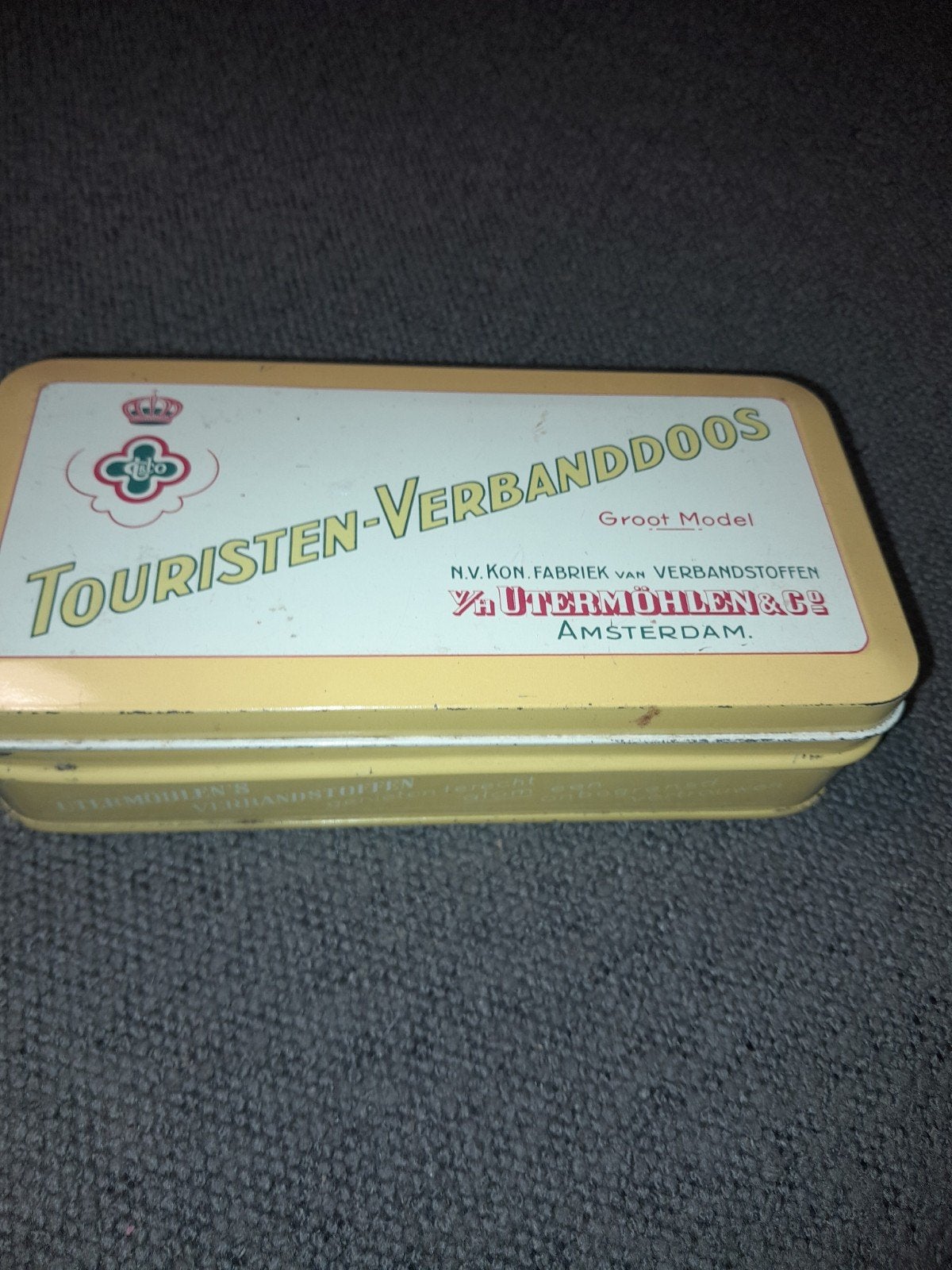 Vintage ANWB Touristen-Verbanddoos (Groot Model), Ophalen