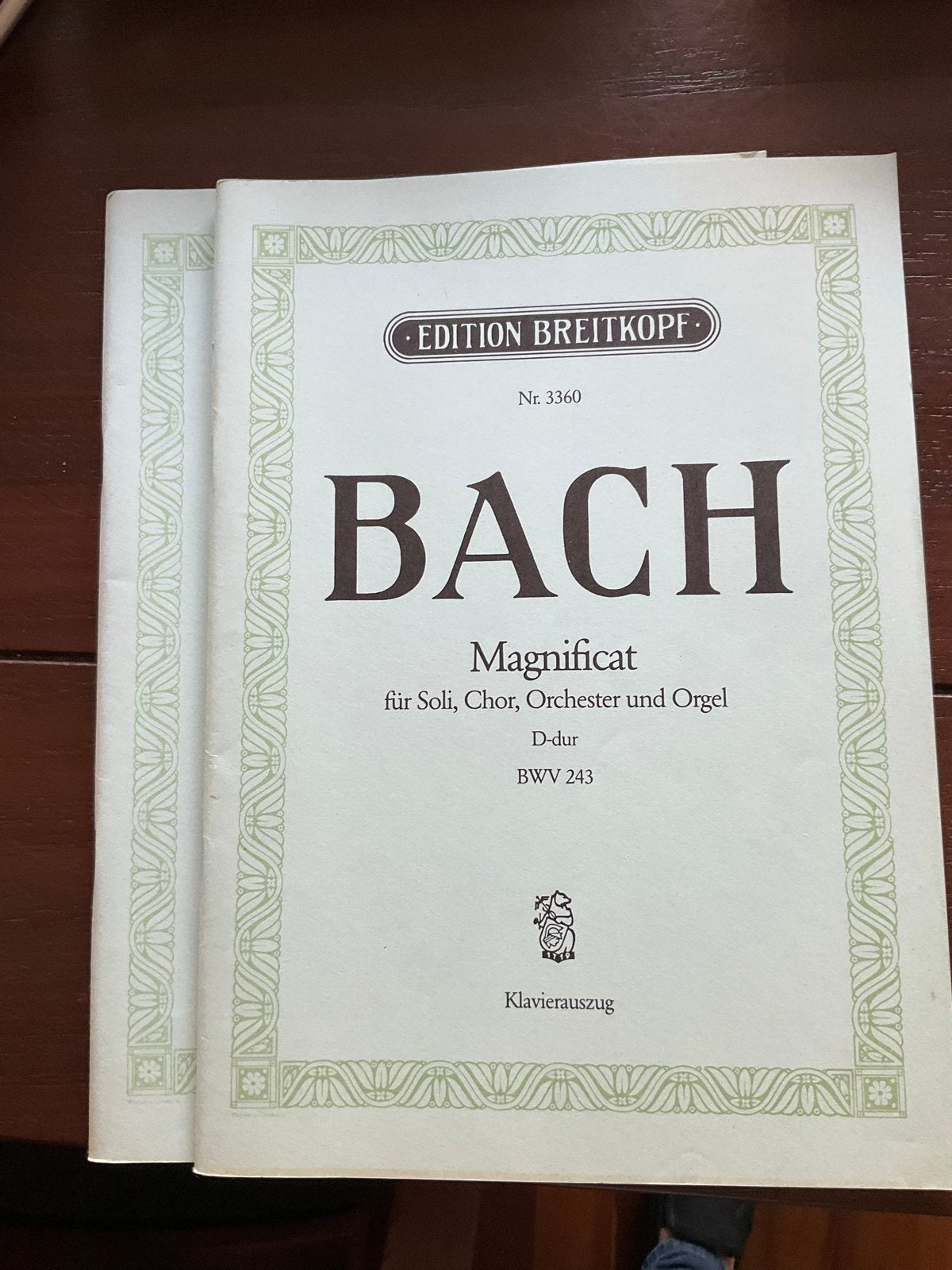 Bach - Magnificat BWV 243 (Klavierauszug), Muziek en Instrumenten, Klassiek, Nieuw, Ophalen of Verzenden, Koor