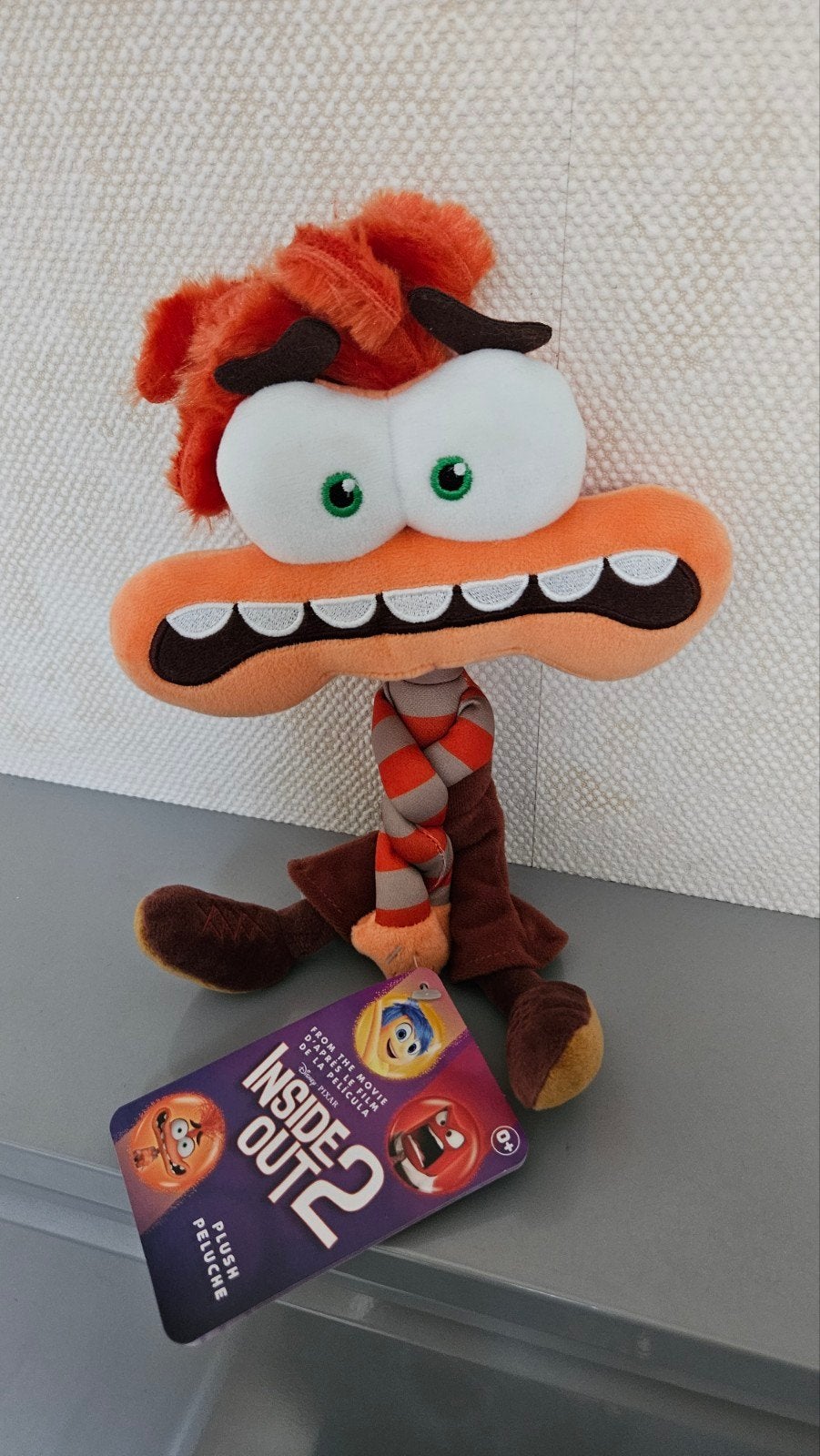 Inside out plushe/knuffel Anxiety. Disney/Pixar, Ophalen of Verzenden, Overige figuren, Nieuw, Knuffel