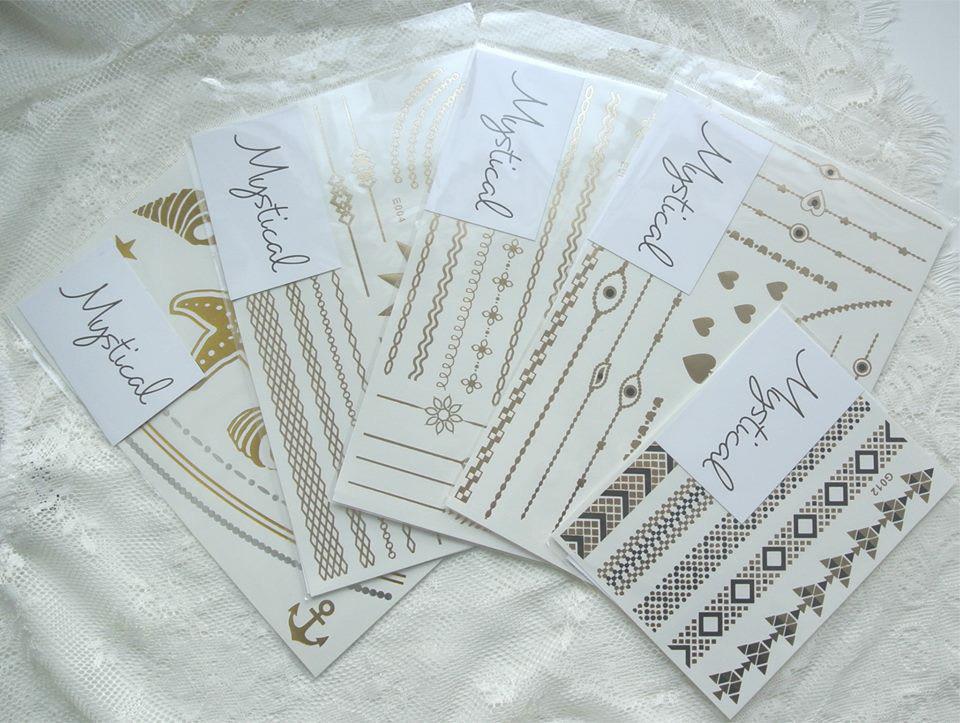 Metallic tattoo’s, Ophalen of Verzenden, Nieuw, Goud, Overige materialen