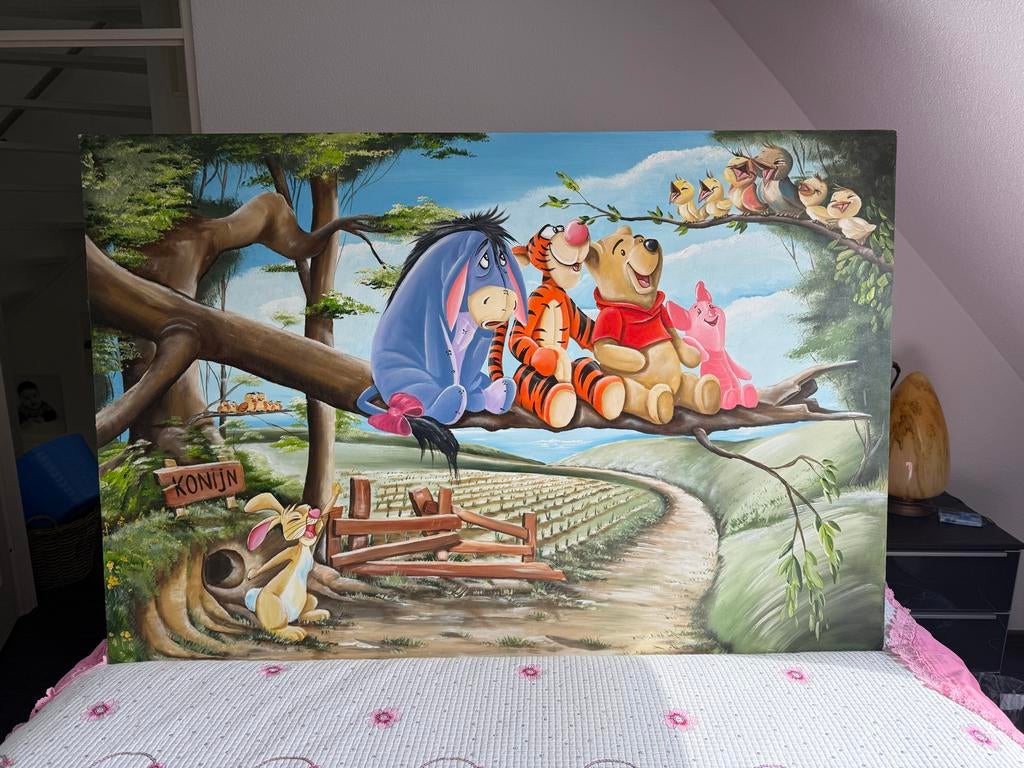 Groot Schilderij Winnie de Poeh en Vrienden, Ophalen
