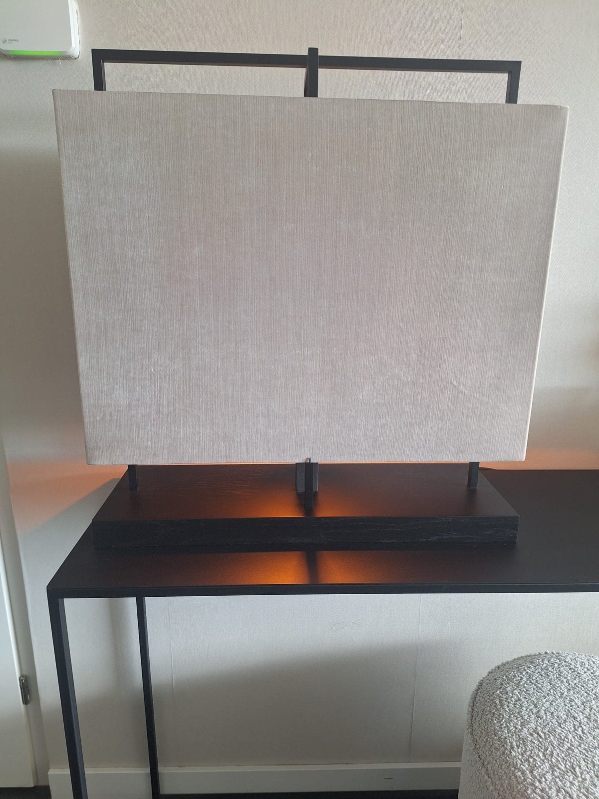 Stijlvolle Layer by Adje tafellamp met stoffen kap, Ophalen of Verzenden, Zo goed als nieuw, Hout, 50 tot 75 cm