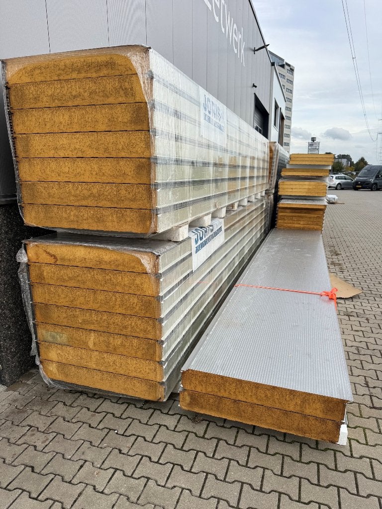 Sandwichpanelen 150mm RAL9007 microrib wandpaneel 16x 6450mm, Ophalen, Nieuw, 100 mm of meer