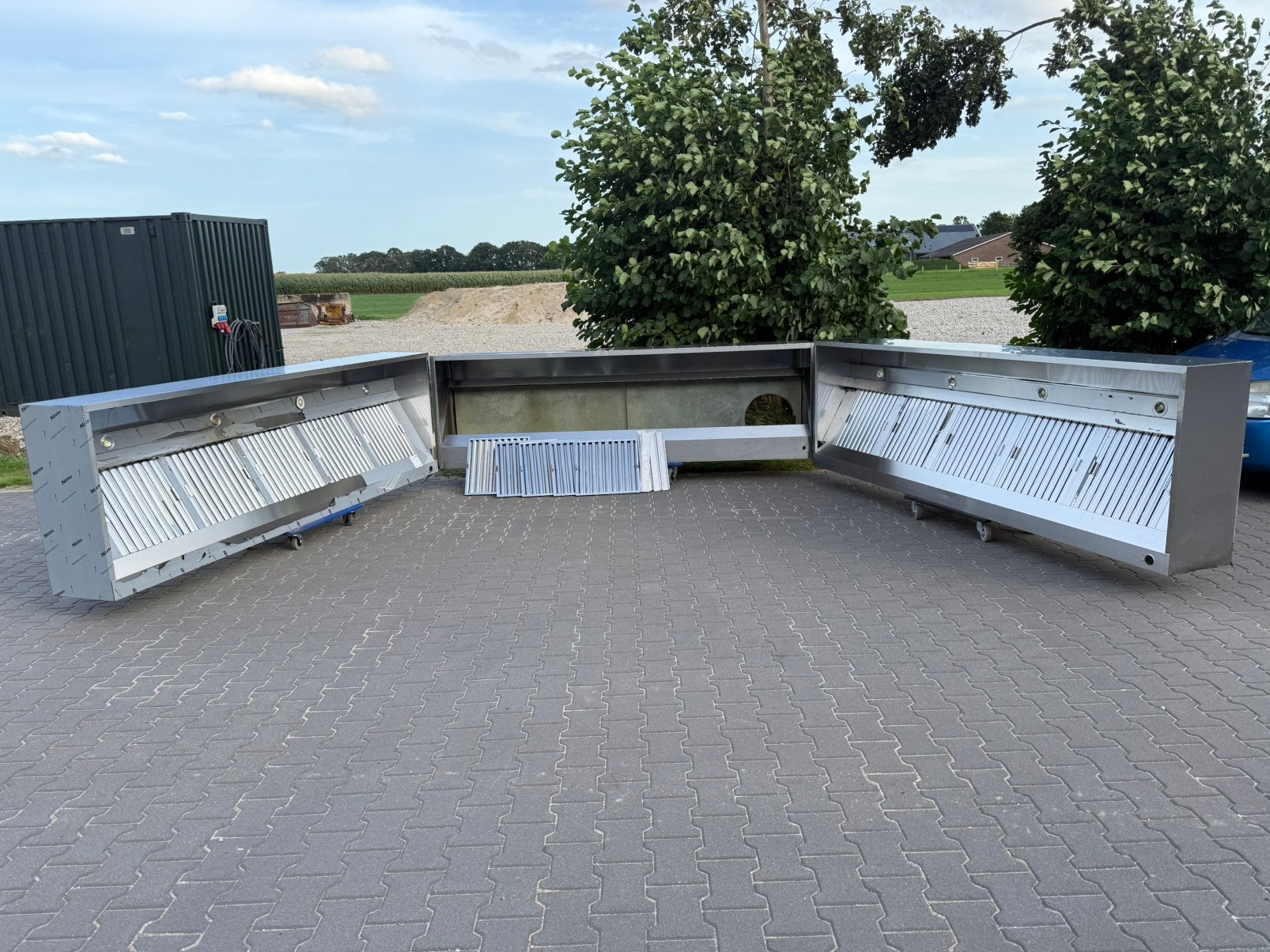 Te koop: 3 professionele RVS afzuigkappen, Zakelijke goederen, Ophalen of Verzenden, Fornuis, Frituur en Grillen