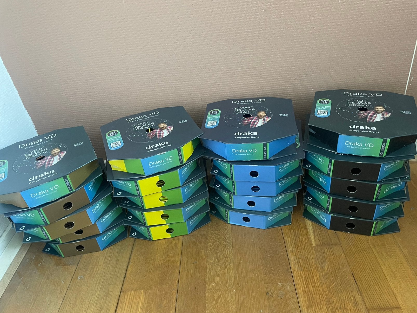 Draka vd draad octabox installatiedraad, Doe-het-zelf en Verbouw, Elektra en Kabels, Ophalen of Verzenden, Nieuw, Kabel of Snoer