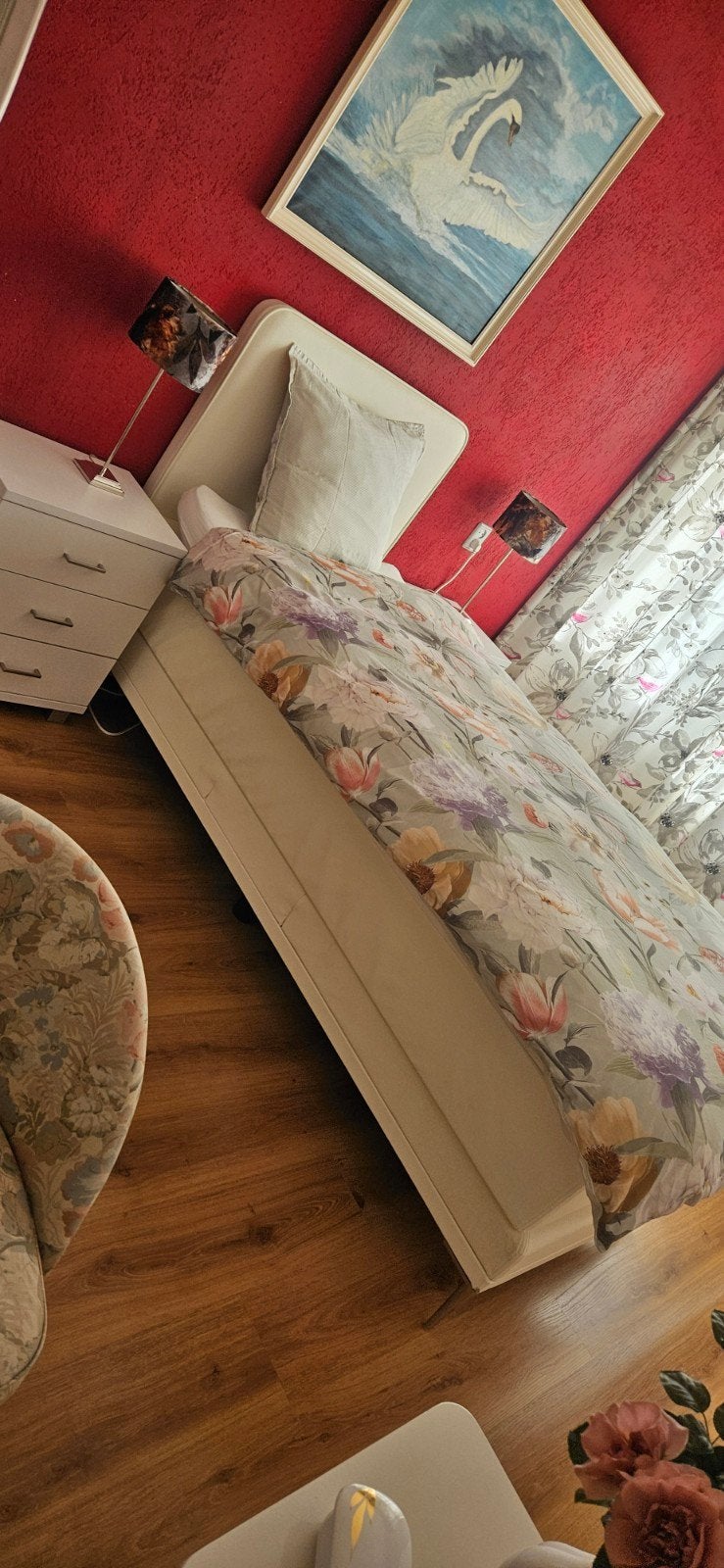 Boxspring 90x200 Elektrisch verstelbaar, Ophalen, Overige materialen, Verstelbaar, 90 cm