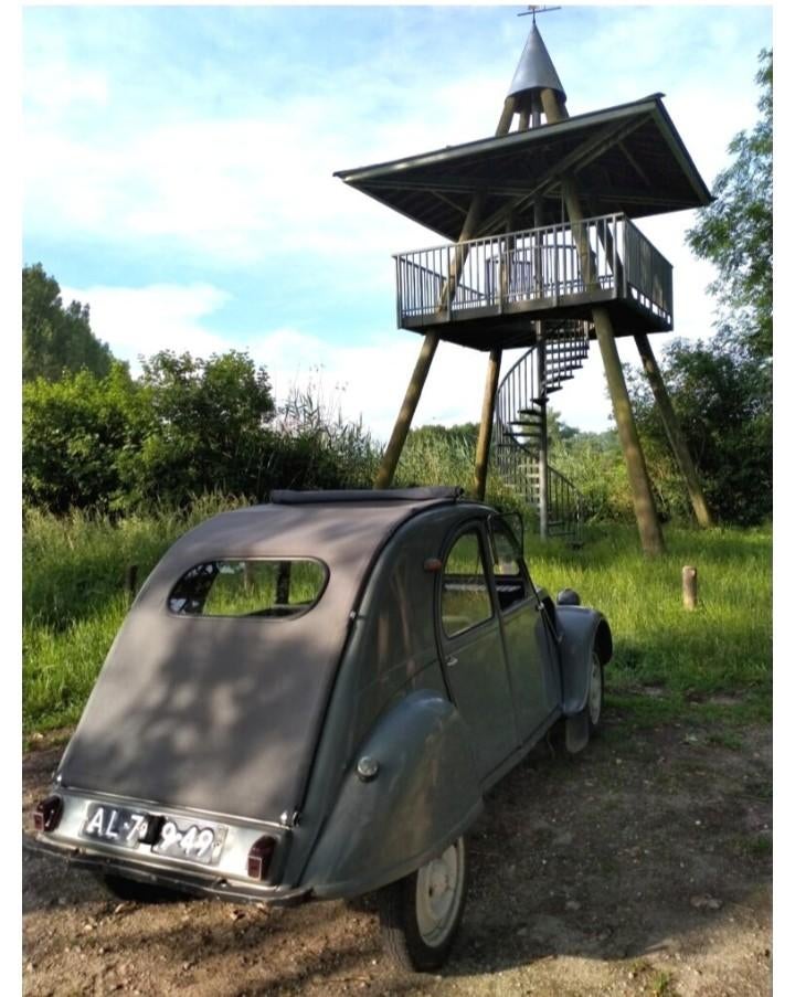 Citroën 2CV ribbelkap, een AZ van het bouwjaar 1955,, Auto's, Oldtimers, Stof, Handgeschakeld, Zilver of Grijs, 425 cc