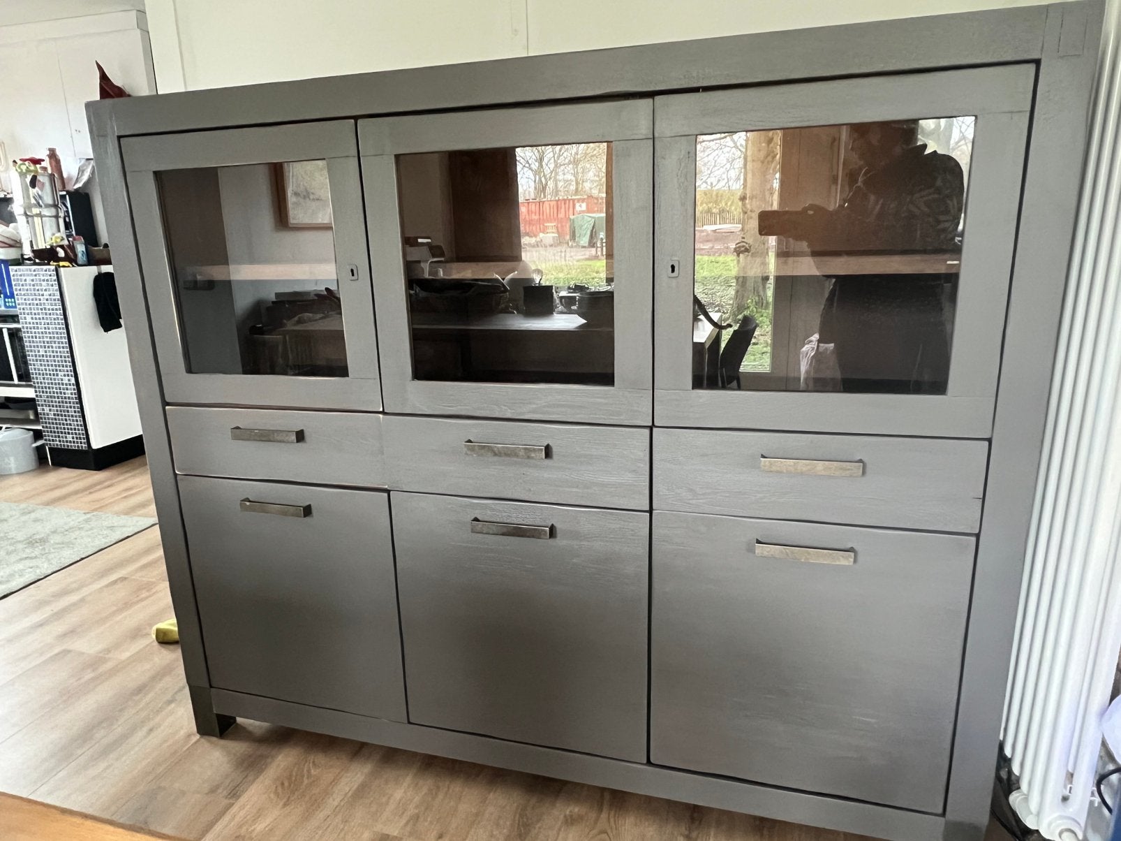 Industrieel look grijze kast, Ophalen of Verzenden, Zo goed als nieuw, 25 tot 50 cm, 150 tot 200 cm