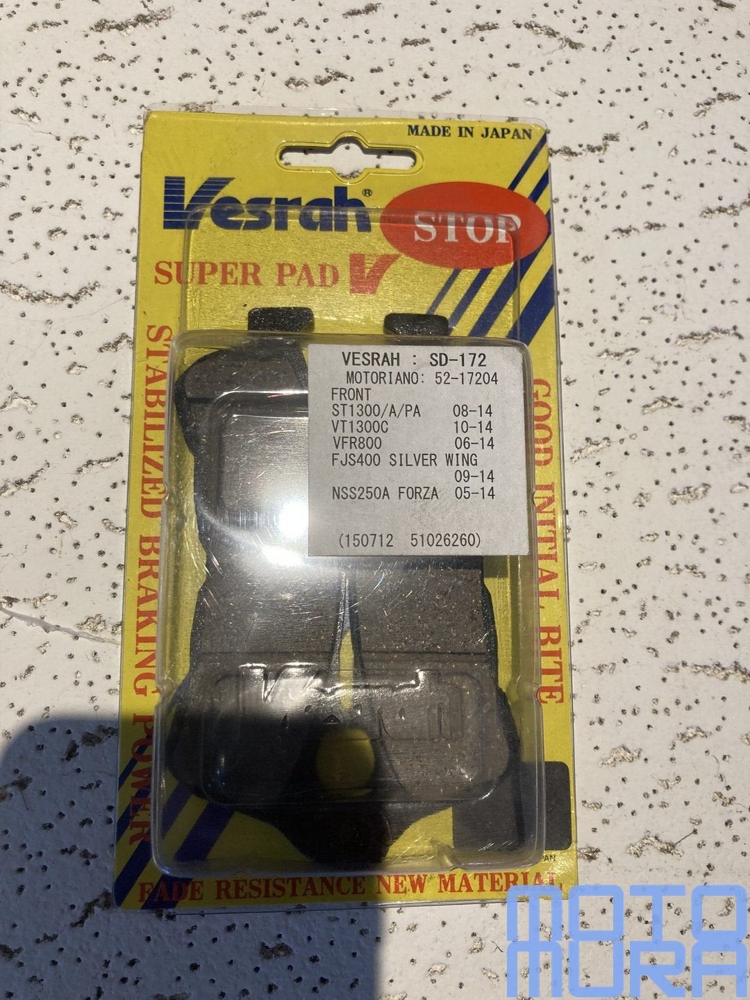 Vesrah SD-172 remblokken set Honda CBF 600 500 hornet NC 700, Motoren, -, -, Nieuw, Ophalen of Verzenden