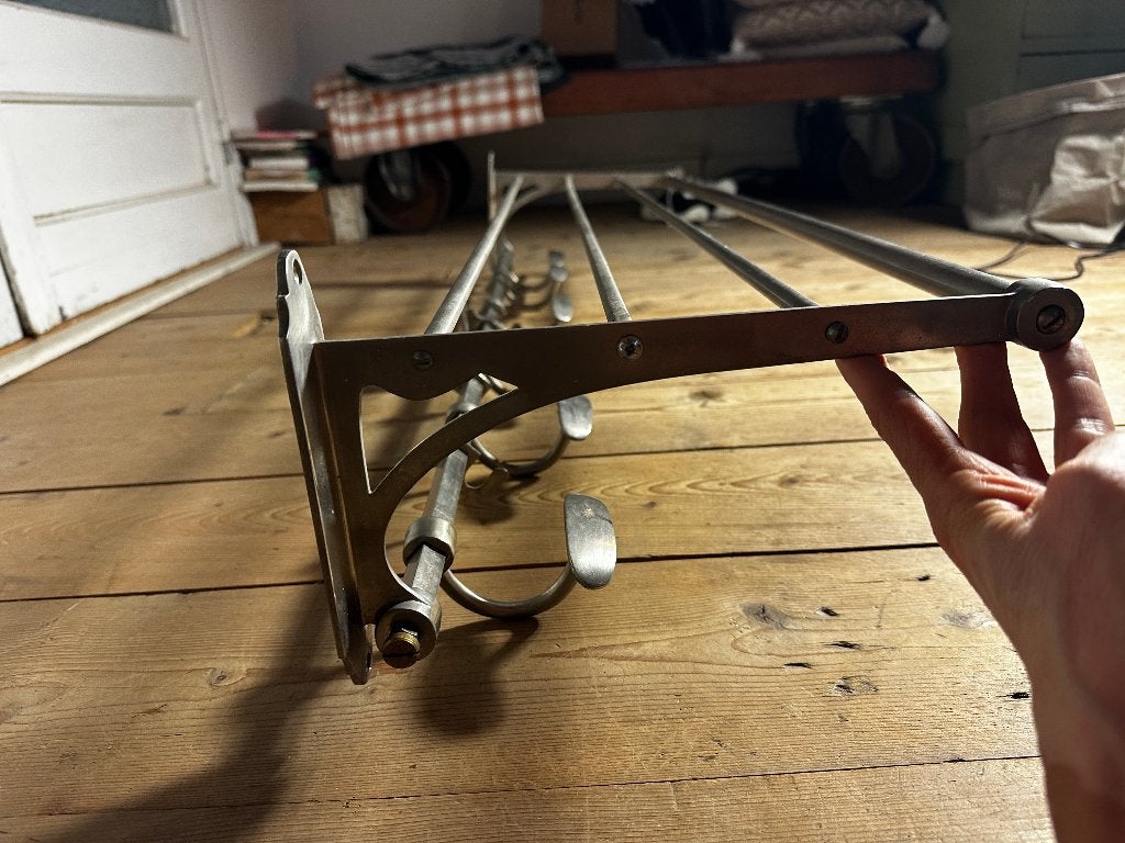 verchroomde treinwagon kapstok, Gebruikt, Minder dan 100 cm, Metaal, Ophalen