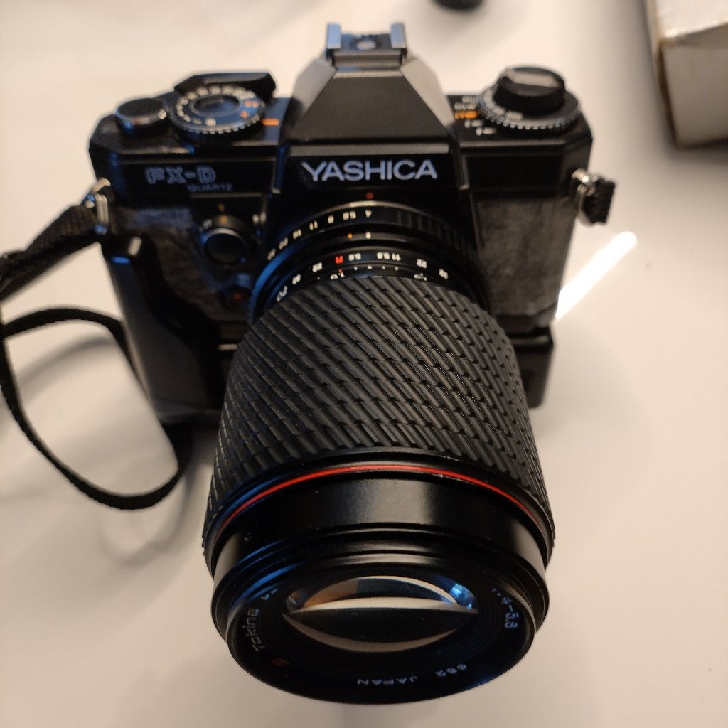 Yashica FX-D Quartz Camera, Ophalen of Verzenden, Gebruikt, Spiegelreflex, Overige Merken