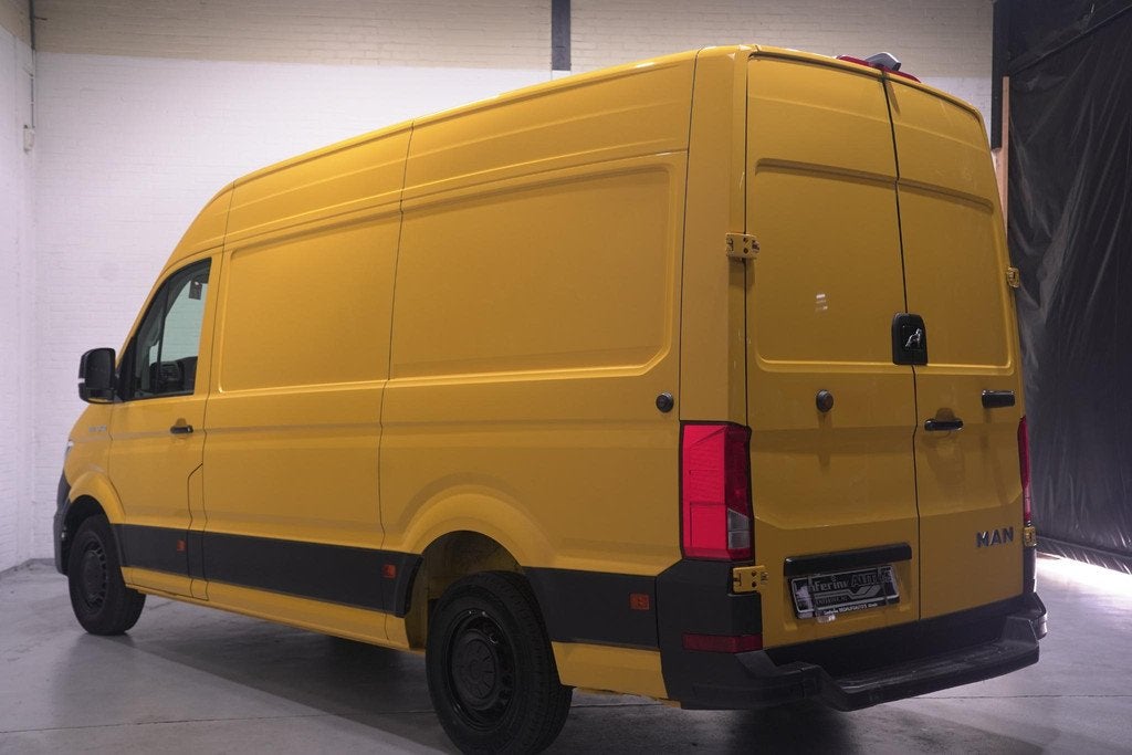 MAN TGE 3.140 pk DSG Automaat L3H3 Airco, DHL Geel App Conne, Stof, Gebruikt, 4 cilinders, Geel