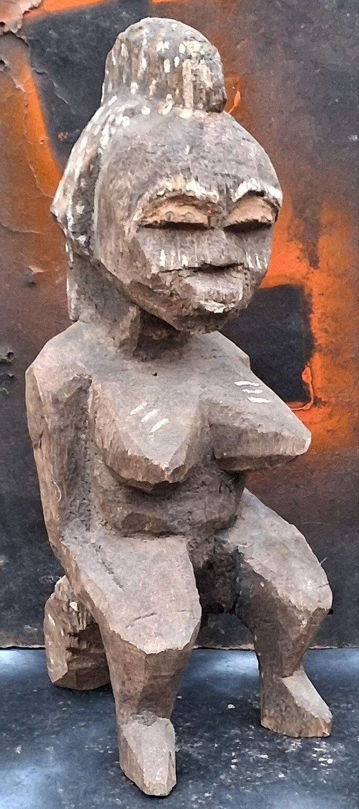 Fetisj. Afrika.  Houtsnijwerk. Primitief. 50 cm., Antiek en Kunst, Kunst | Niet-Westerse kunst, Ophalen