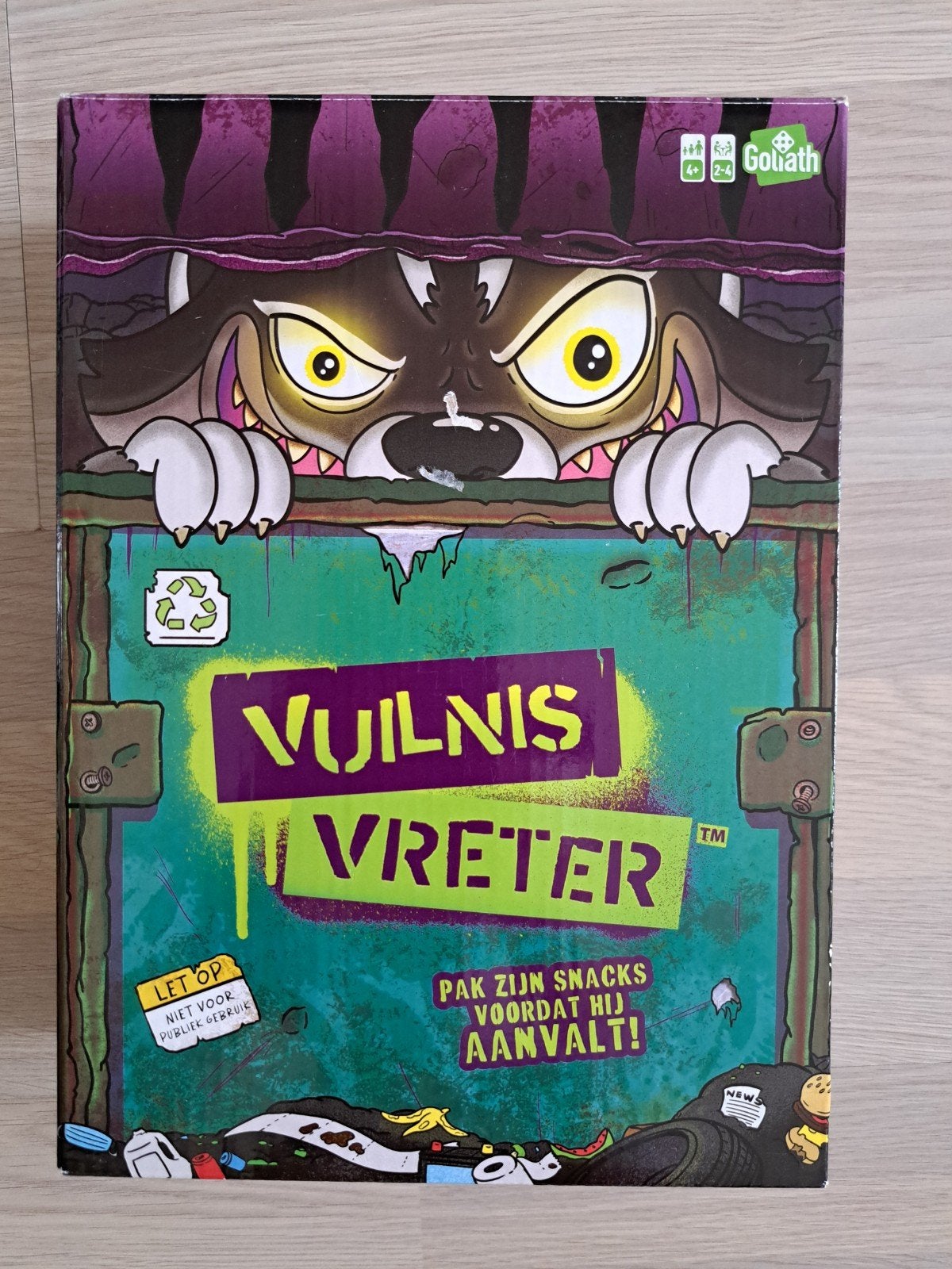 Vuilnisvreter spel van Goliath - Pak de snacks!, Drie of vier spelers, Ophalen of Verzenden, Zo goed als nieuw, Goliath