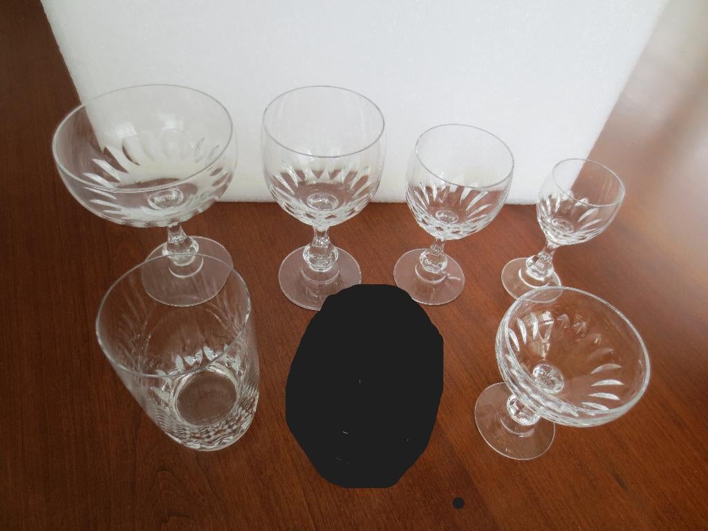 Glasservies kristal, los te koop, Huis en Inrichting, Glas of Glazen, Ophalen of Verzenden, Overige stijlen, Glas