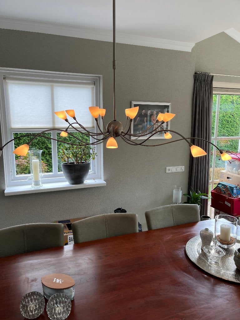 Mooie hanglamp van merk Steinhauer met 16 LED lichtpunten, Ophalen, Gebruikt, Overige fittingen, Glas