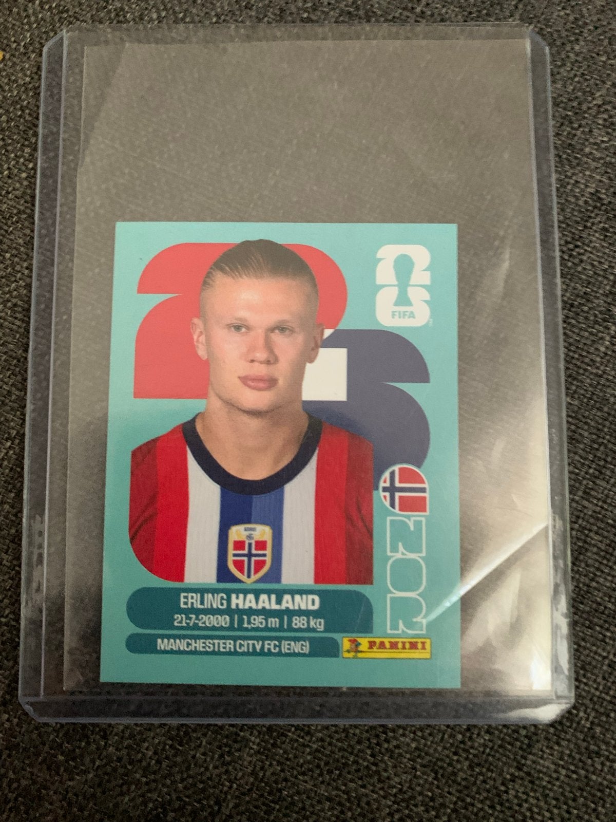 Erling Haaland Panini FIFA World Cup 2026 Voetbalkaart, Verzamelen, Ophalen of Verzenden, Zo goed als nieuw, Speelkaart(en)