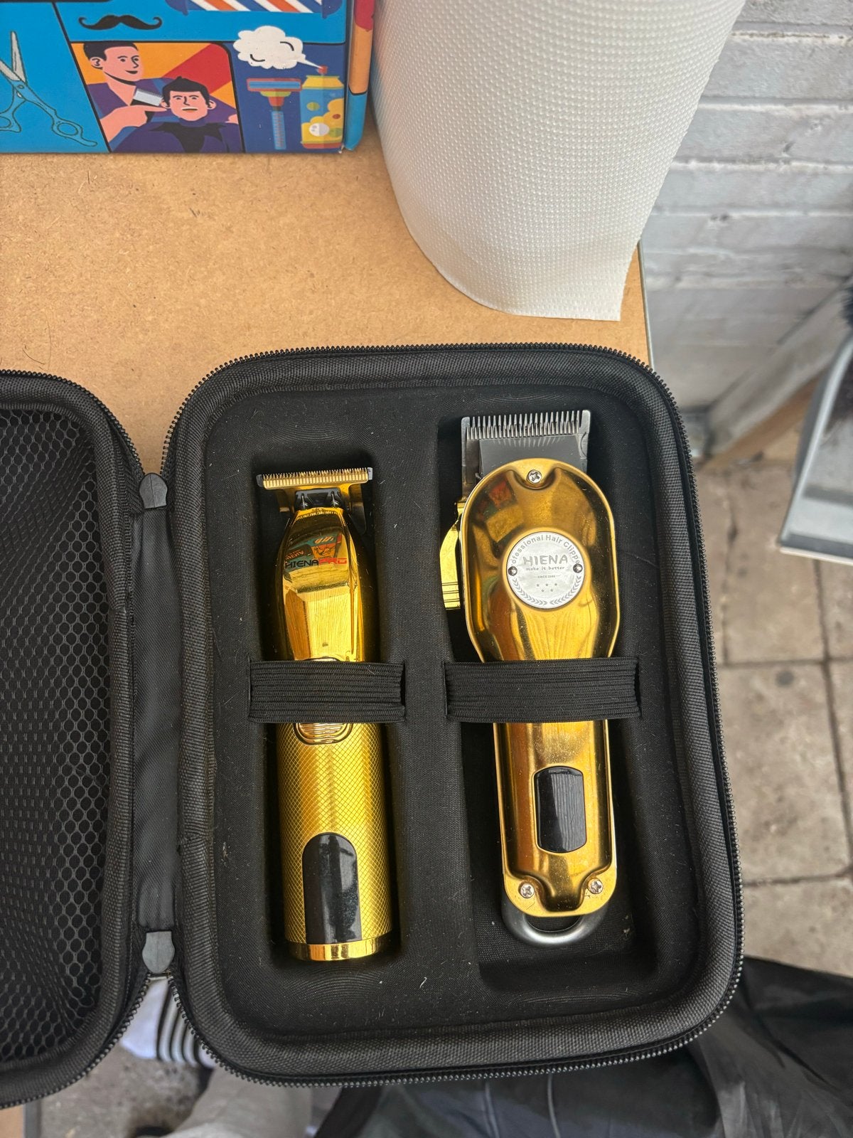 Hiena Pro Tondeuse Set - Goudkleurig, Ophalen, Zo goed als nieuw, Tondeuse