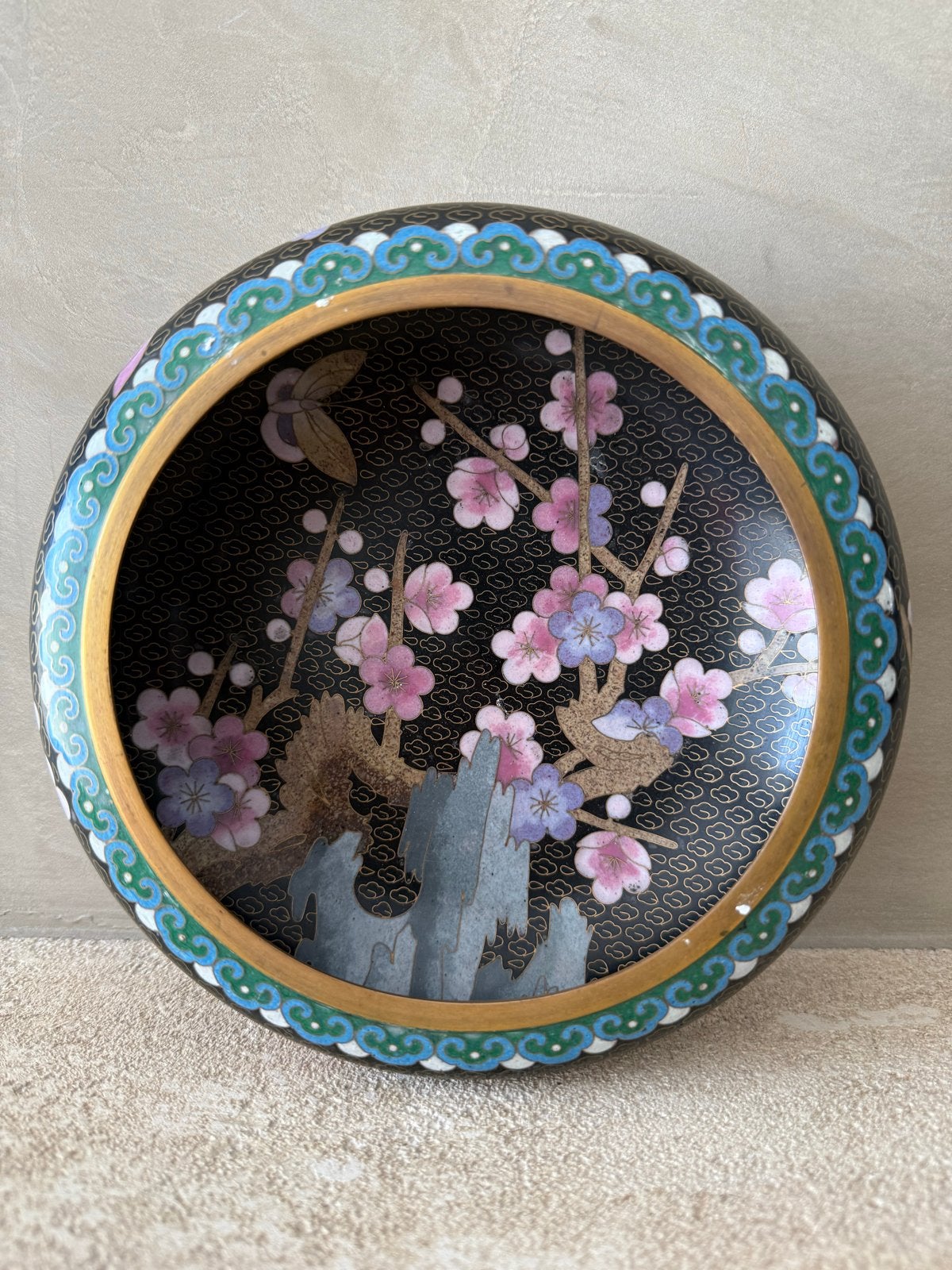 Vintage Chinese cloisonné schaaltje, Ophalen