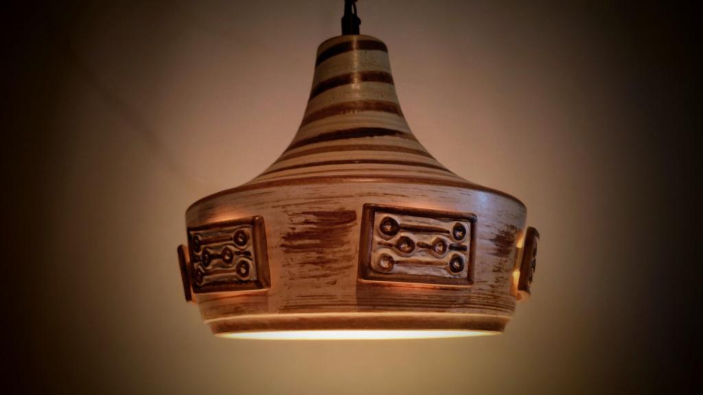 Hanglamp keramiek, Søholm Dansk, design, vintage plm 1960, Ophalen, Overige materialen, Zo goed als nieuw, Midcentury spage age seventies retro