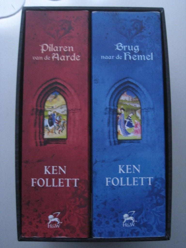 Ken Follett – Pilaren van de aarde & Brug naar de hemel, Boeken, Thrillers, Zo goed als nieuw, Europa overig, Ophalen of Verzenden