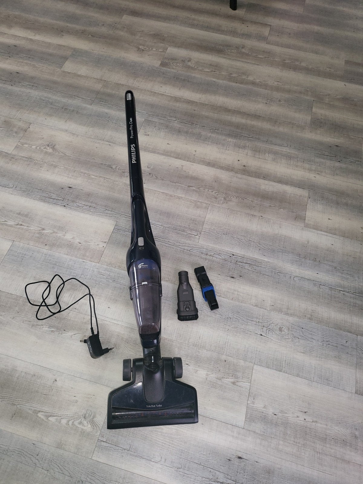 Philips PowerPro Duo Steelstofzuiger - Draadloos, Witgoed en Apparatuur, Stofzuigers, Draadloos, Gebruikt, Philips, Ophalen of Verzenden