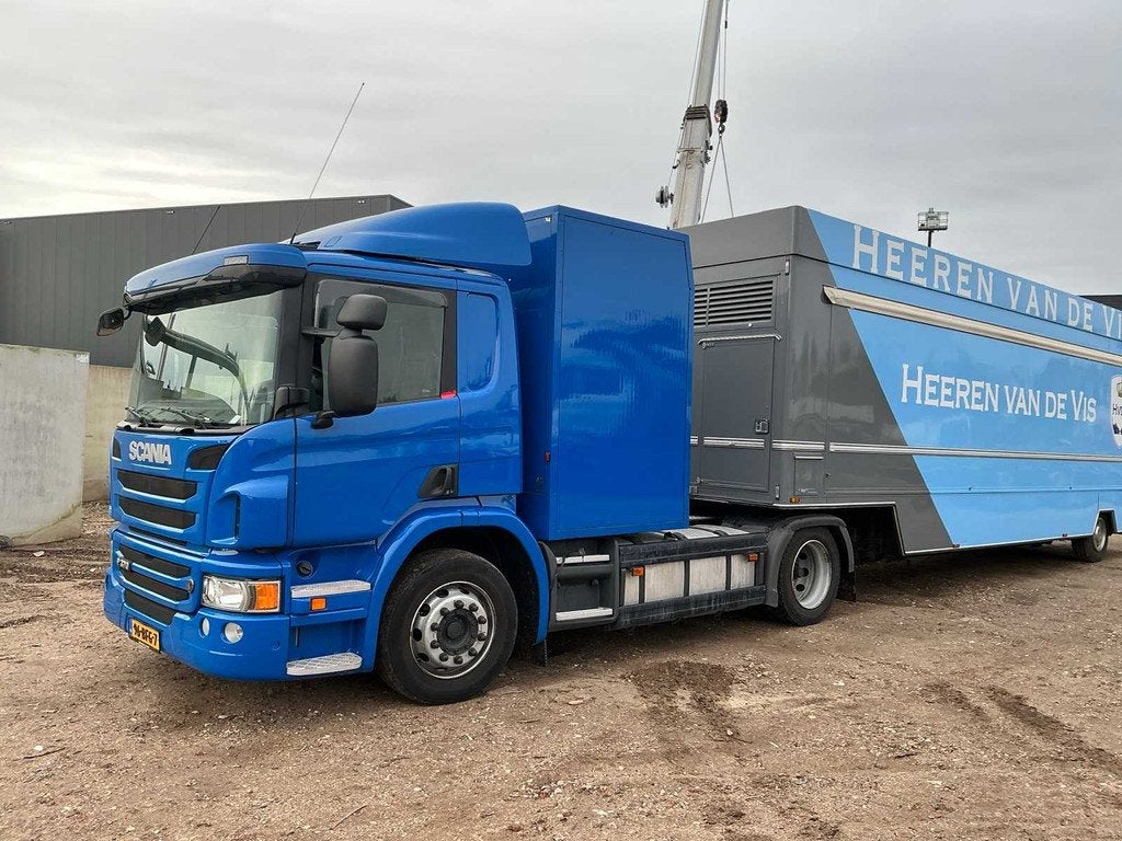 2014 Scania P370 opleggertrekker met 2001 De Vries JV10000 v, Auto's, Euro 6, Scania, Overige brandstoffen, Bedrijf