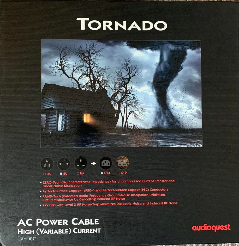 AudioQuest Tornado HC Powercord 2 meter, Audio, Tv en Foto, Audiokabels en Televisiekabels, Ophalen of Verzenden, Zo goed als nieuw