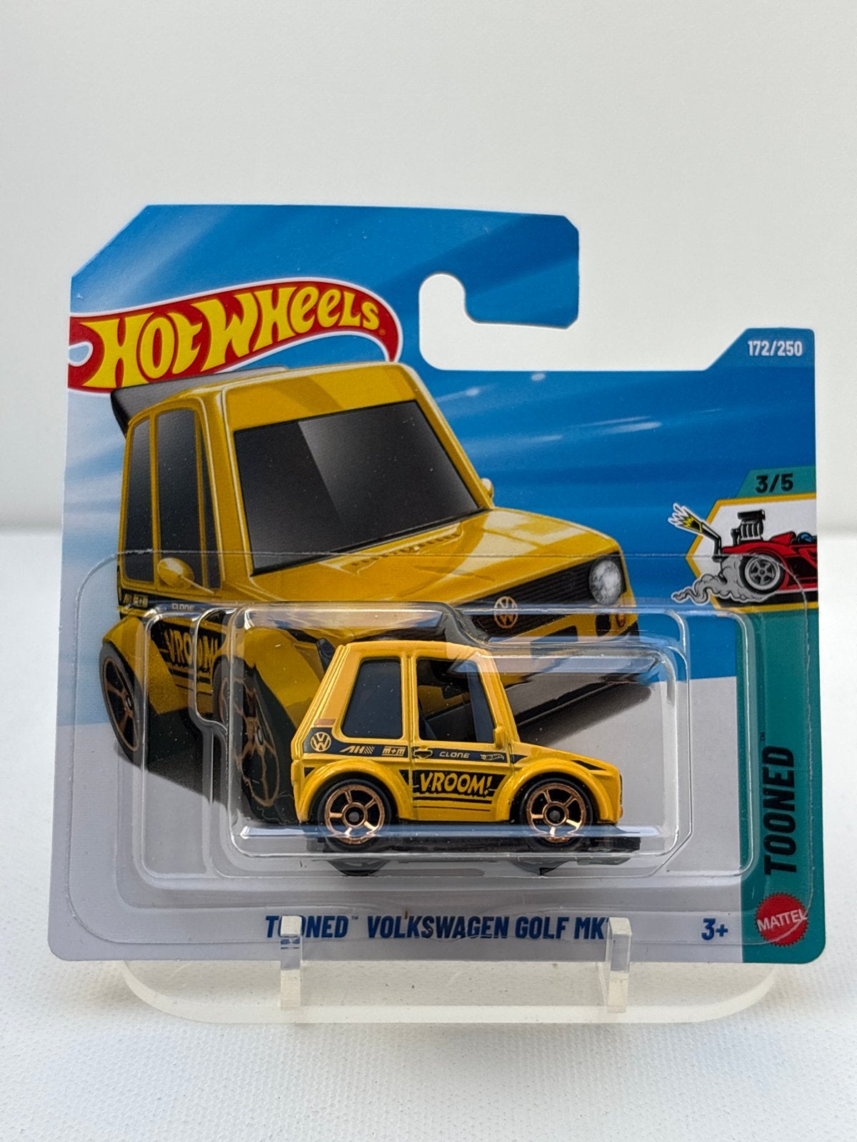 Hot Wheels 2026 Tooned Volkswagen Golf MK1 Geel, Auto, Nieuw, Ophalen of Verzenden, Mattel