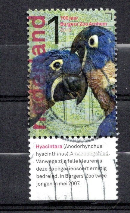gestempeld velletje. jaar 2013: Zoo met tab, Postzegels en Munten, Postzegels | Nederland, Ophalen of Verzenden, Na 1940, Gestempeld
