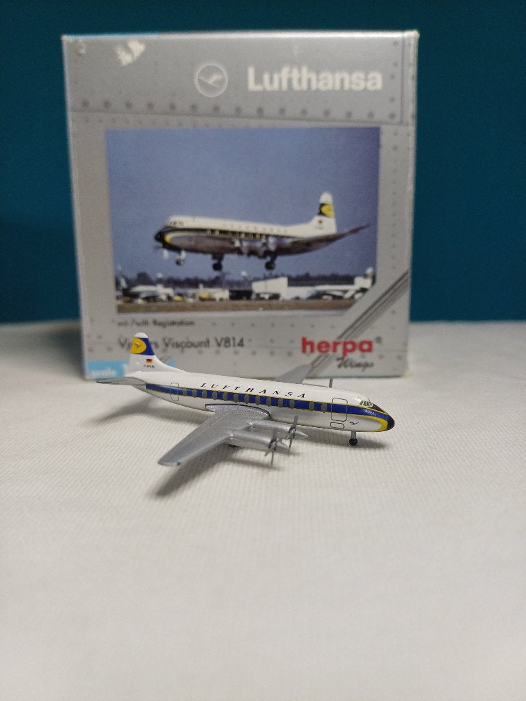 Herpa 1:500 Lufthansa Vickers Viscount V814, Ophalen of Verzenden, Nieuw, Schaalmodel