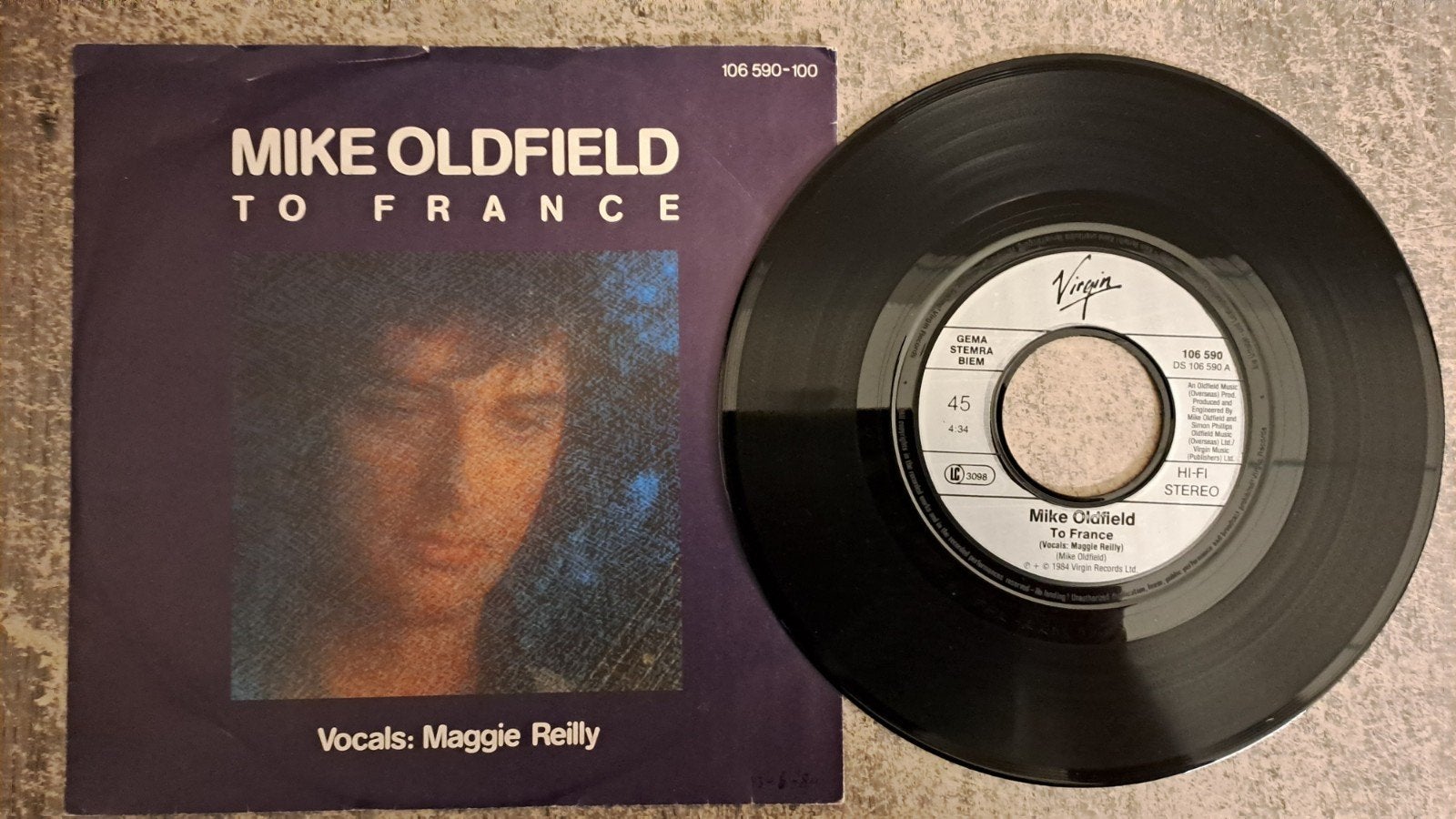 Mike oldfield  - To france, Gebruikt, 7 inch, Pop, Fotohoes