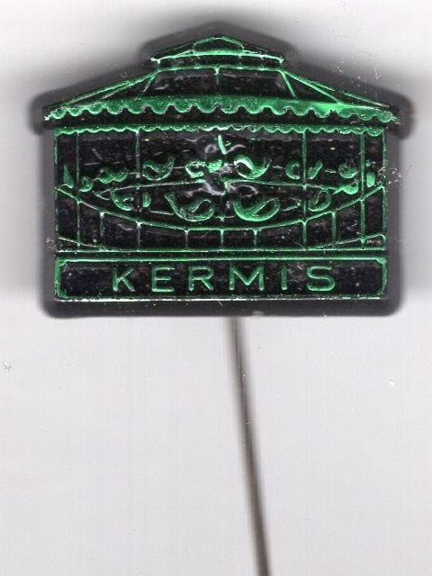 W_Kermis eendjes vissen groen plastic speldje ( W_531), Verzenden, Zo goed als nieuw, Overige onderwerpen, Speldje of Pin