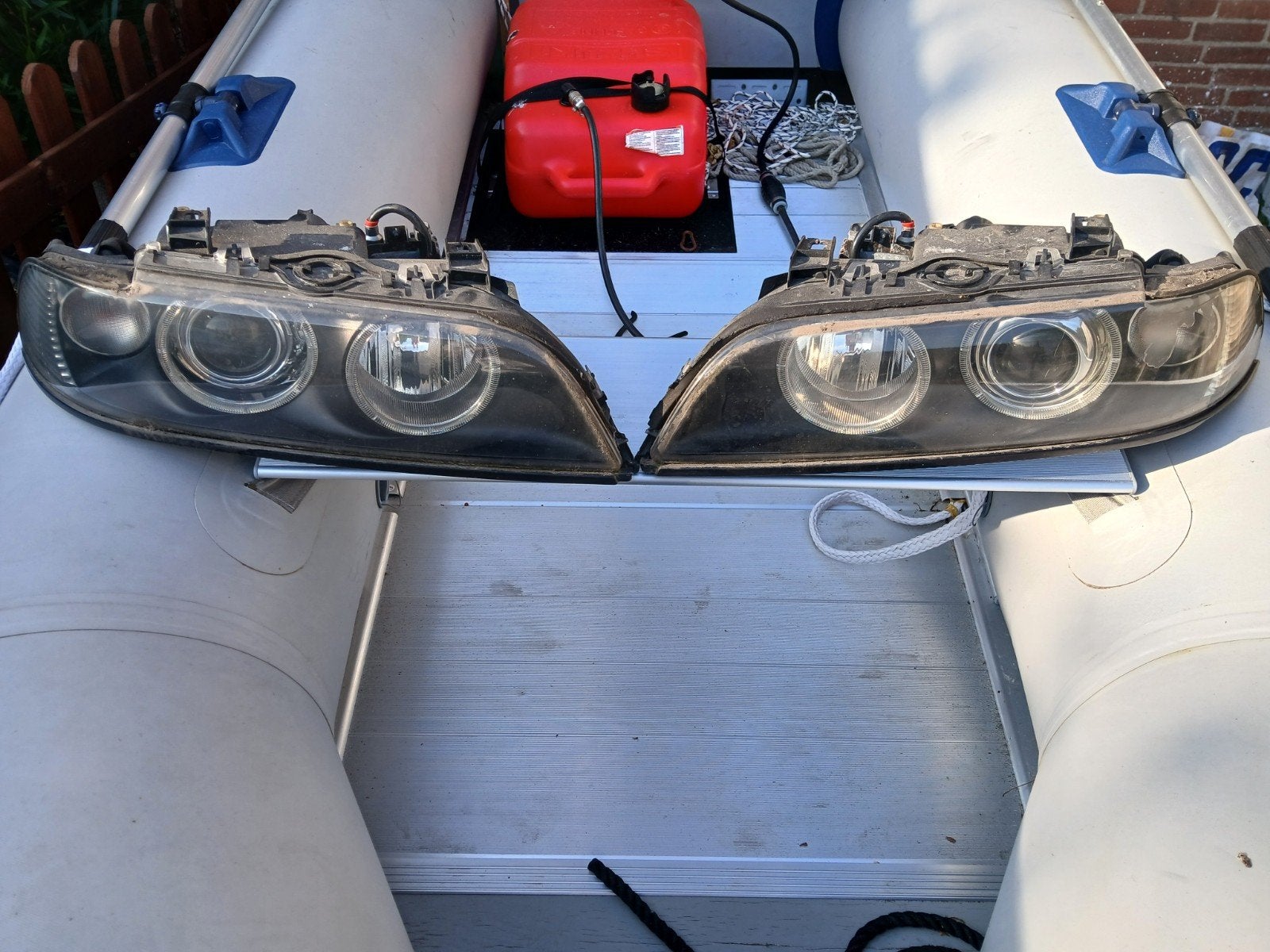 Bmw 5serie e39 xenon koplampen angel eyes, Auto-onderdelen, Verlichting, BMW, Ophalen of Verzenden