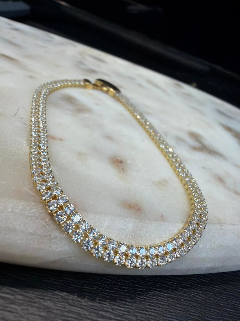 14k tennisarmband, Ophalen of Verzenden, Nieuw, Goud