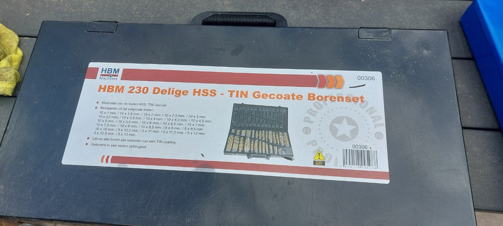 HBM 230 Delige HSS-TIN Gecoate Borenset, Doe-het-zelf en Verbouw, Gereedschap | Boormachines, Ophalen of Verzenden, Zo goed als nieuw