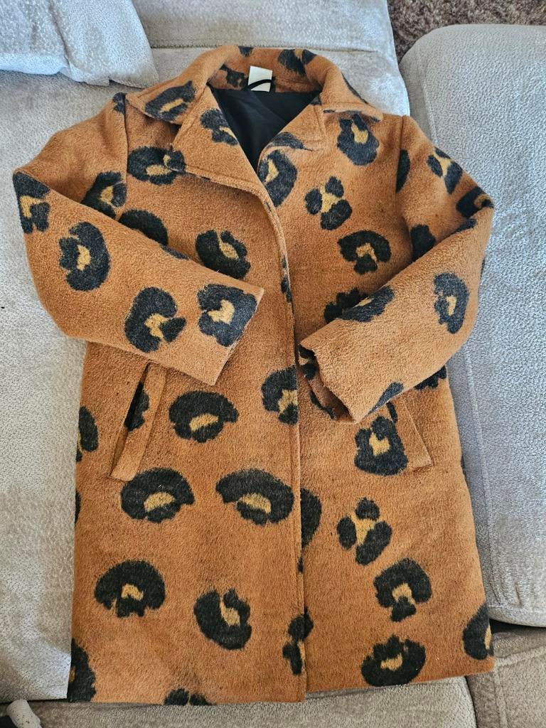 Hema Panterprint Jas Maat 122/128, Kinderen en Baby's, Gebruikt, Meisje, Ophalen of Verzenden, Hema