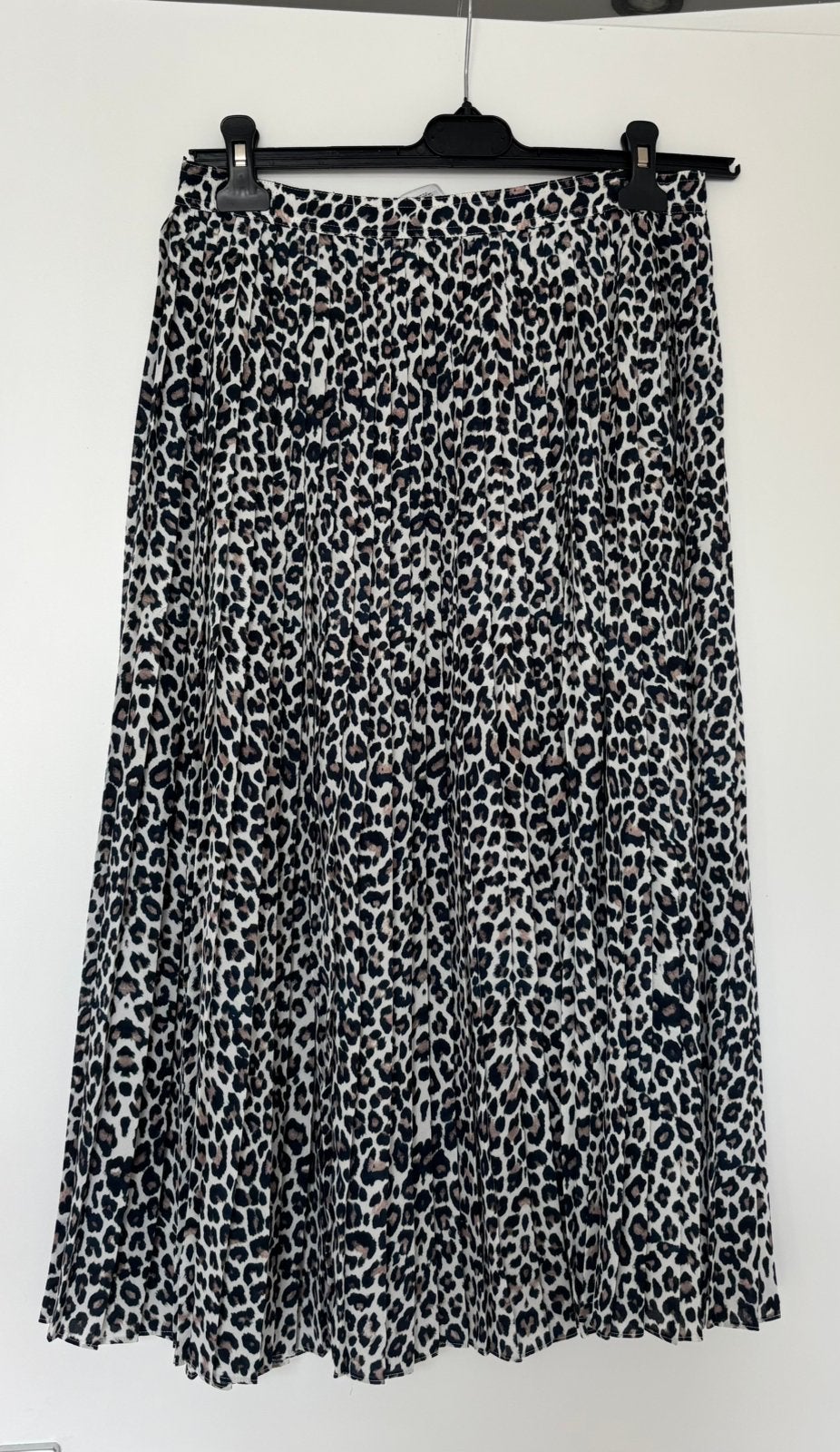 REPEAT Leopard Print Plissé Rok - Maat S, Kleding | Dames, Rokken, Maat 38/40 (M), Zwart, Ophalen of Verzenden, Zo goed als nieuw