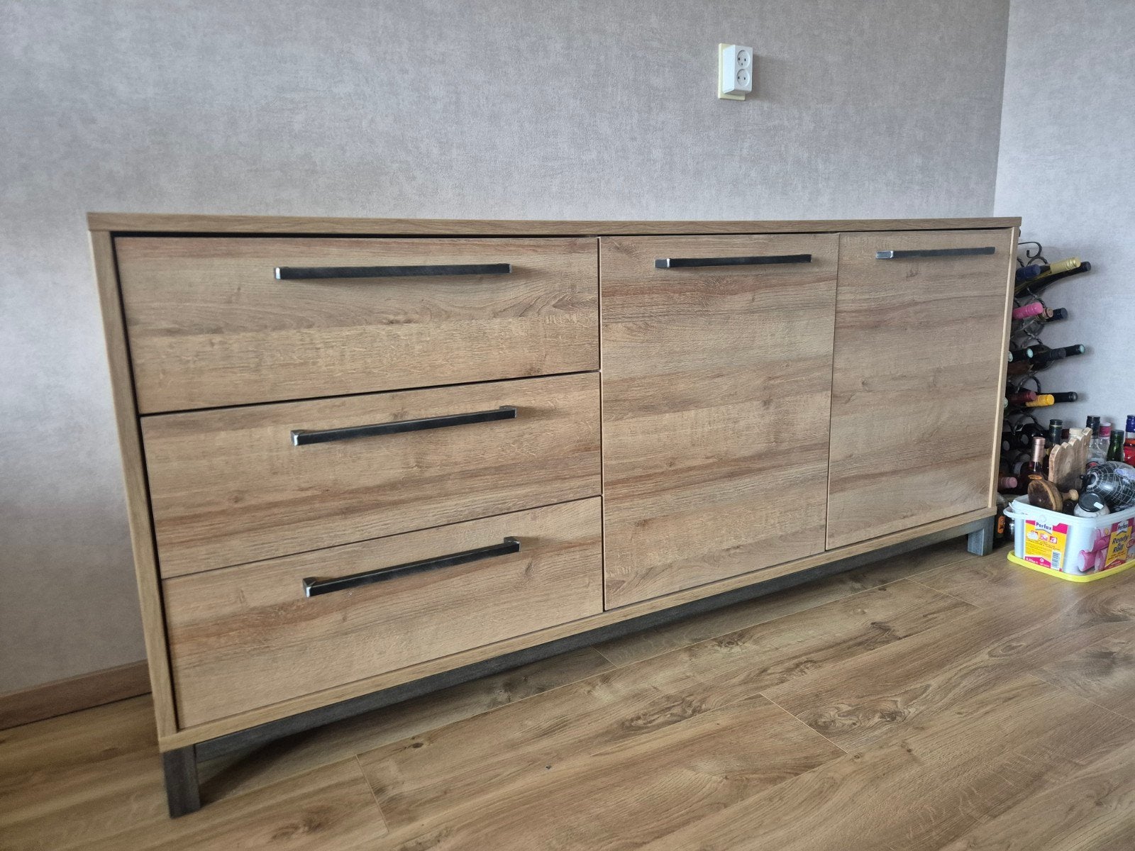 Stijlvol dressoir met lades en deuren, Met deur(en), Modern, Industrieel, 150 tot 200 cm, Zo goed als nieuw
