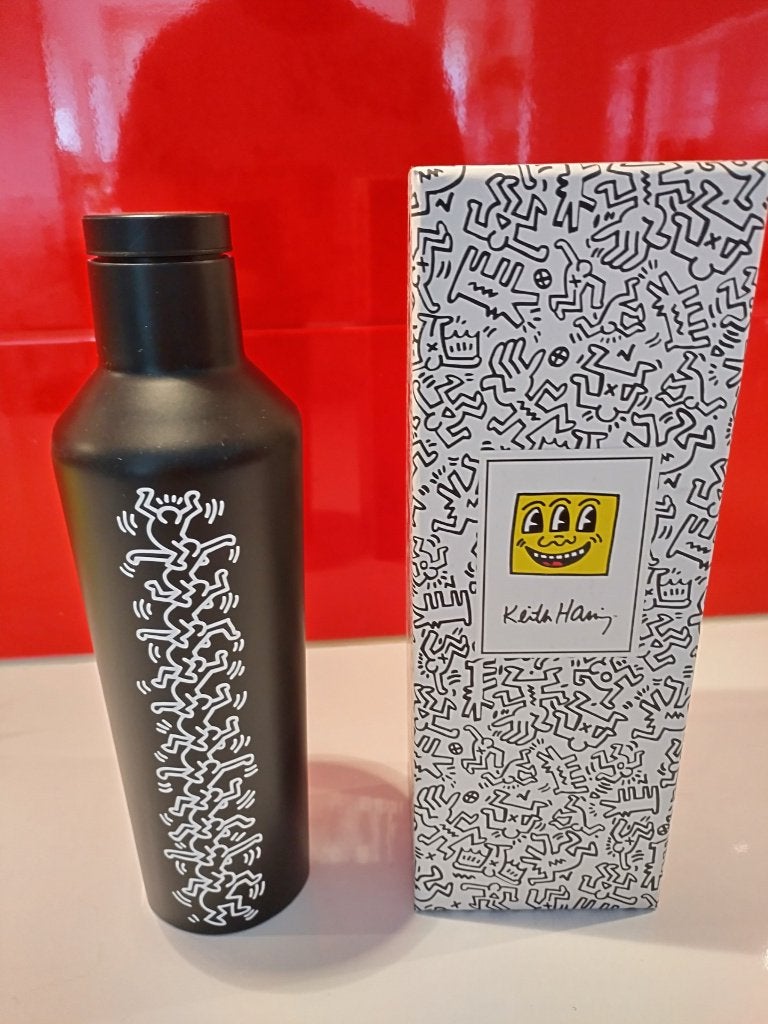 Keith Haring X Corcsicle canteen/fles zwart Nieuw!, Antiek en Kunst, Ophalen of Verzenden