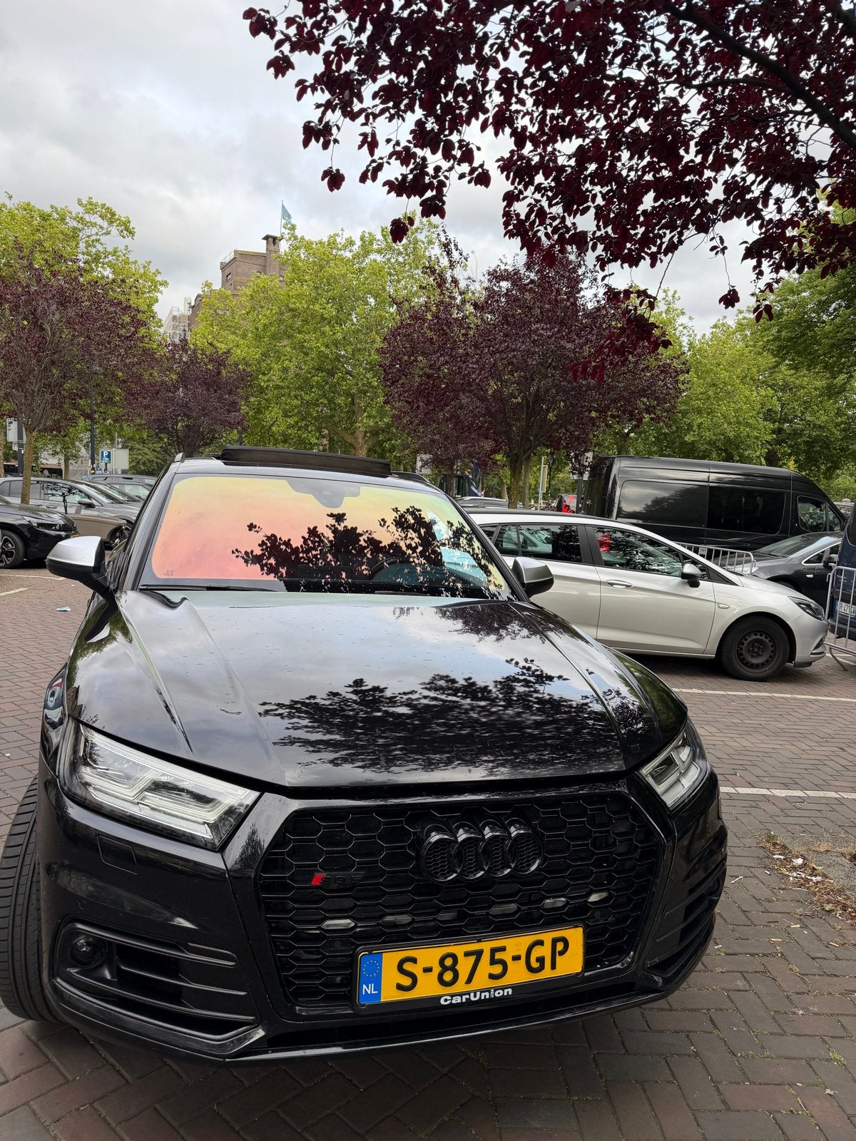 Audi Q5 2.0 Tfsi Quattro 252pk S Tronic 2017 Zwart, Auto's, Audi, 4 cilinders, Zwart, 14 km/l, Bedrijf