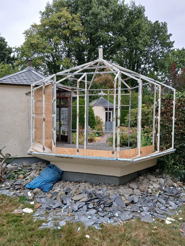 Gegalvaniseerd staal raamwerk voor tuinhuis, Ophalen, 250 tot 500 cm, Overige typen, Zonder ramen