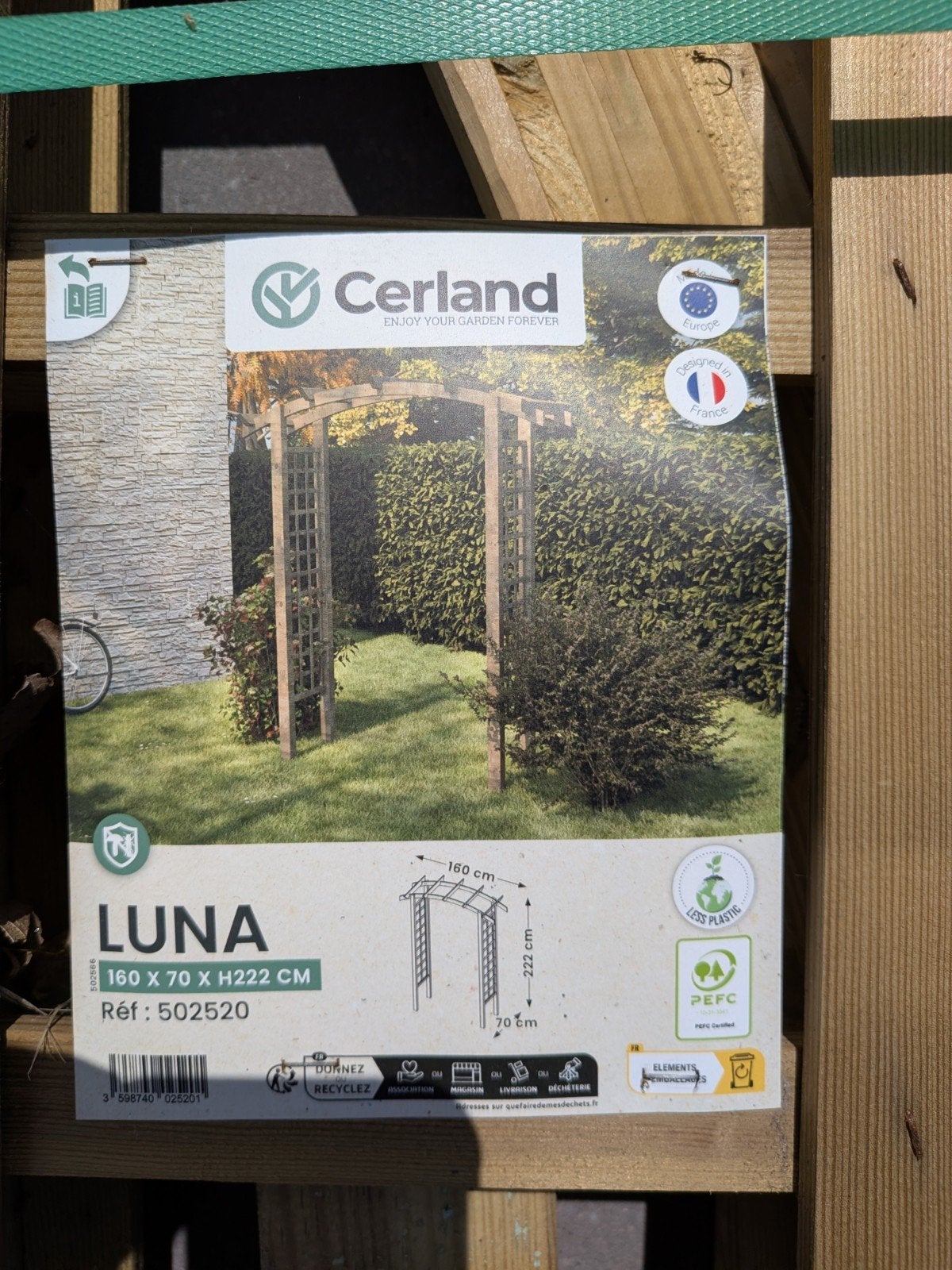 Cerland Luna Tuinboog - 160x70x222 cm, Ophalen, Klimplanten